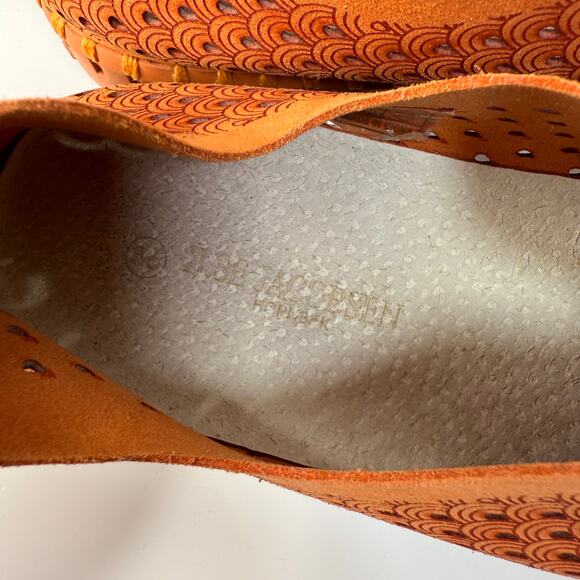 Ilse Jacobson Tulip139 Women’s Size 36 Leather Slip On Sneakers Orange Comfort - Picture 5 of 5